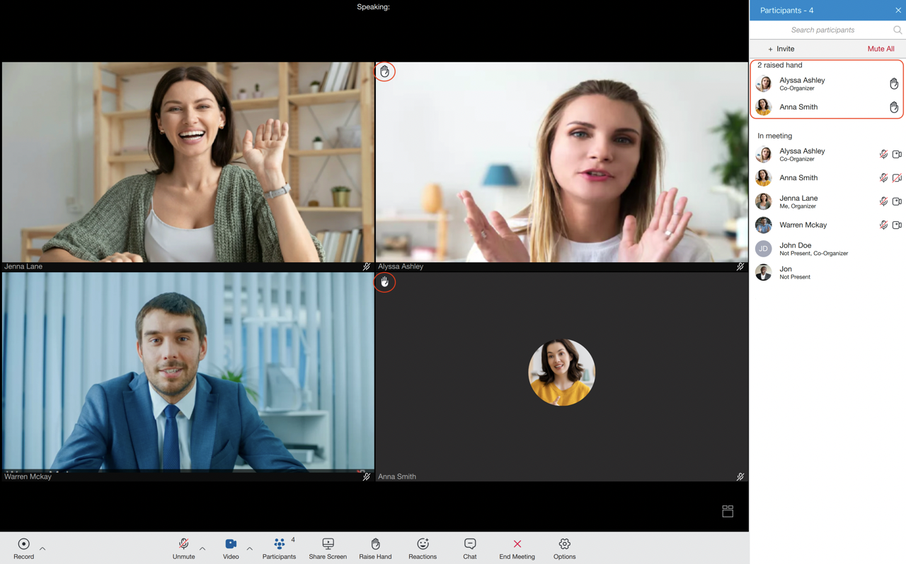 7.0_participants_raised_hands_in_the_list_and_meeting_screen.png