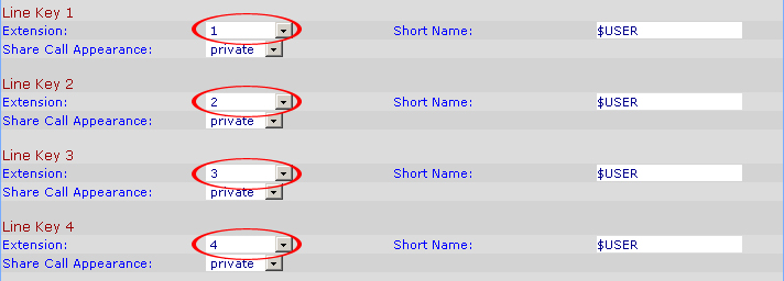 Registering Phone: Two To Four Extensions